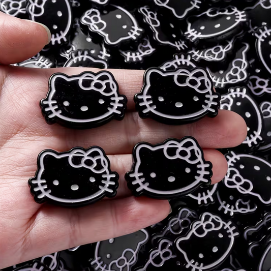 30mm Light Violet Hello Kitty Shaped, Glue on, (Sold in pair) Resin Gems