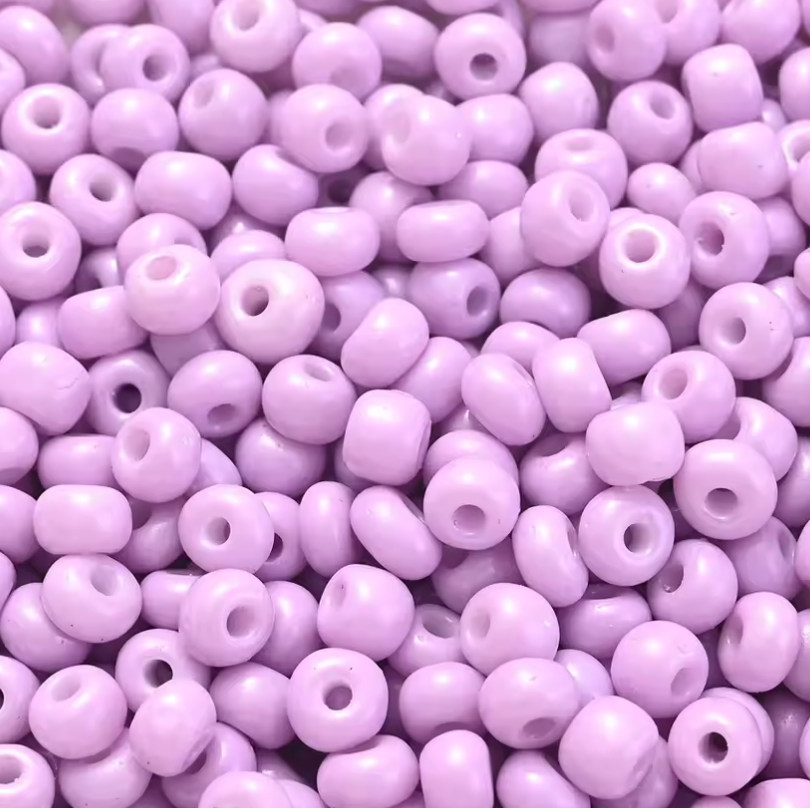 4mm Light Purple Glass Seed Beads Colourful Loose (30g) Beadwork
