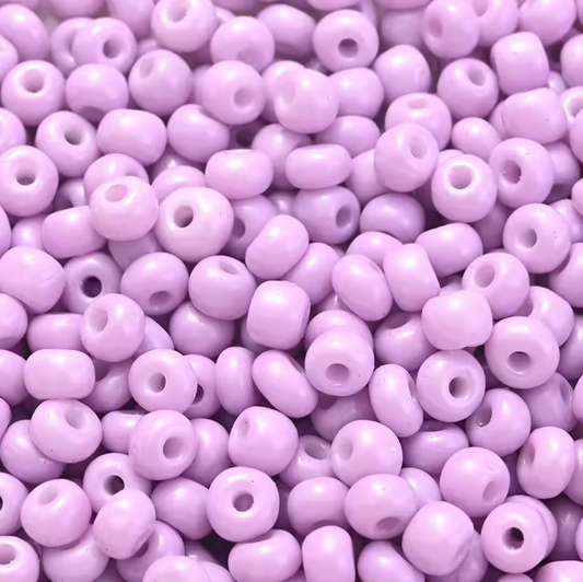 4mm Light Purple Glass Seed Beads Colourful Loose (30g) Beadwork