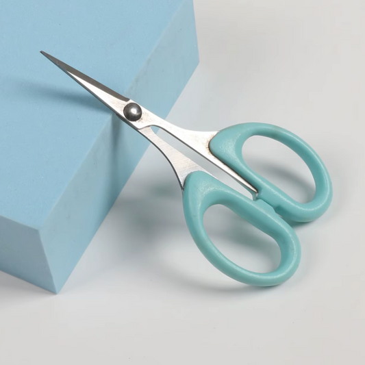 Blue Angled Curved Scissors Embroidery Cutting Head Up Scissor Fabrics Sundaylace Creations & Bling
