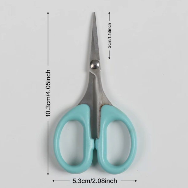 Blue Angled Curved Scissors Embroidery Cutting Head Up Scissor Fabrics Sundaylace Creations & Bling