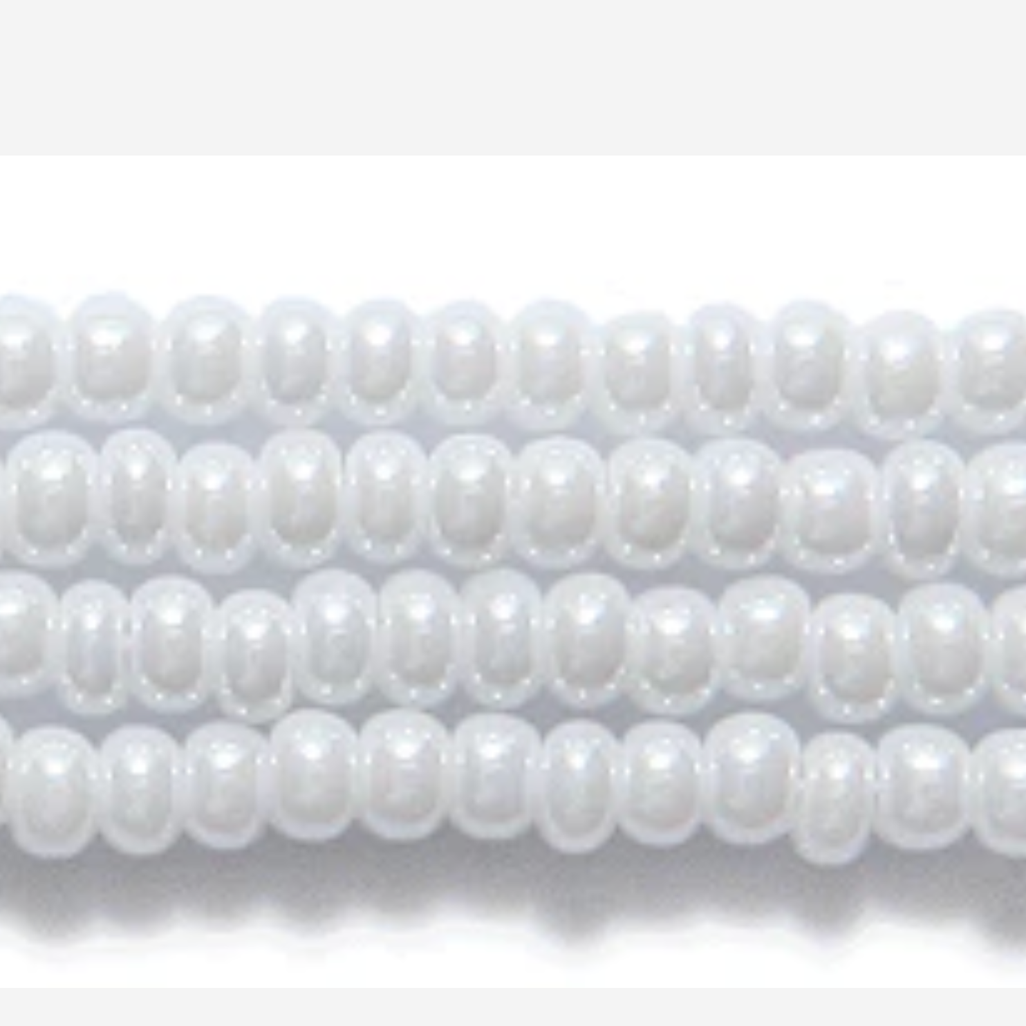 10/0 Sfinx Luster White (10SB312), Preciosa Seed Bead *Hank 10/0 Preciosa Seed Beads