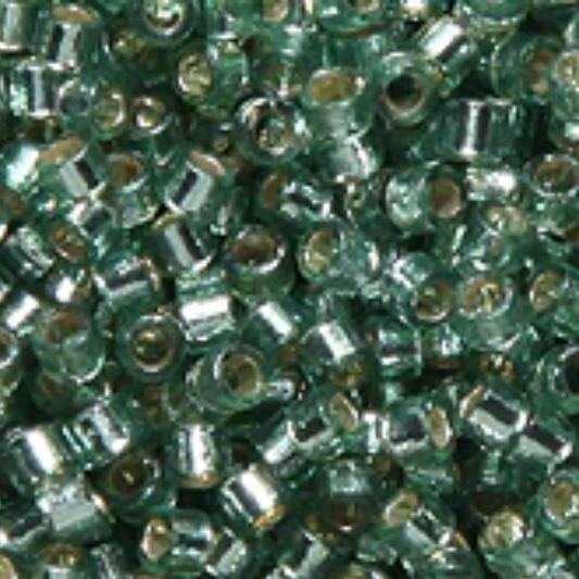 Delica 11/0 RD Duracoat SIlverlined Dark Seafoam, (2165v) (5.2g) Miyuki Delica Beads