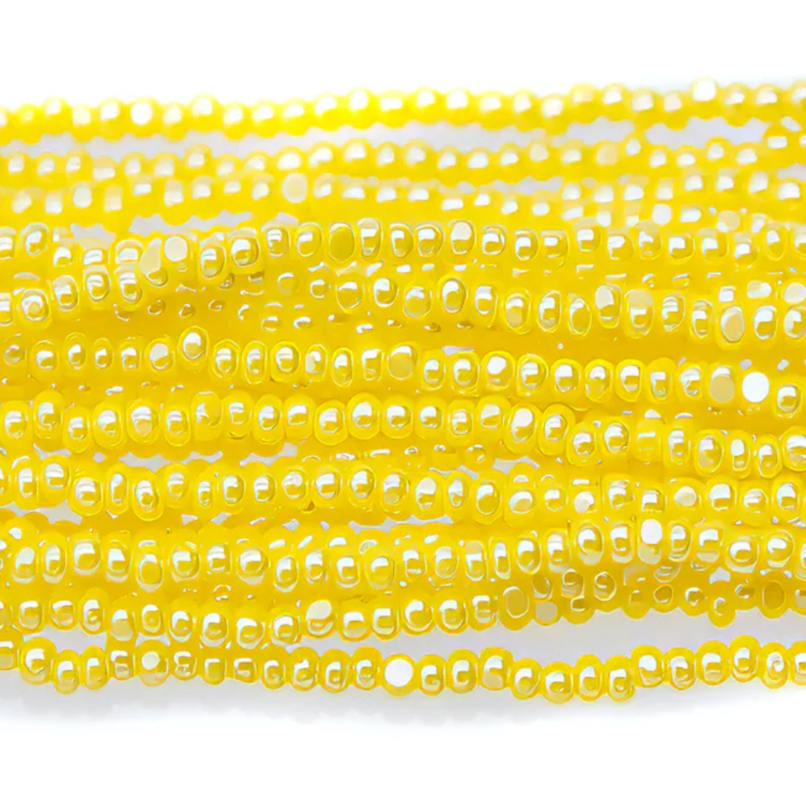 13/0 Charlotte Cut Seedbeads -  Sfinx LUSTER Yellow, *Hank 13/0 Seed Beads