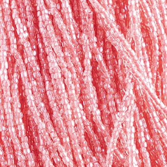 3 Cut 10/0 Beads Crystal Lined Dark Pink *Hank Tri-Cut Beads Preciosa