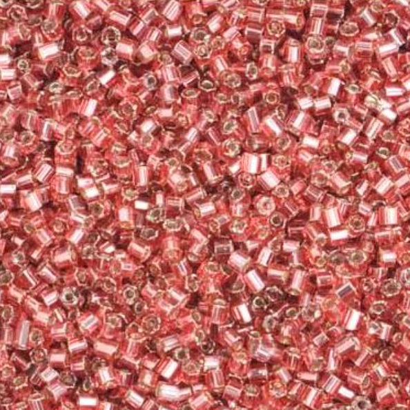 10/0 2-Cut Beads, Silver Lined Pink Natural  (22g) Preciosa Ornela Two Cut Beads