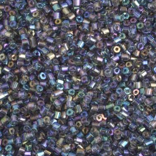 10/0 2-Cut Beads, Transparent Grey AB (Hank) Preciosa Ornela Two Cut Beads
