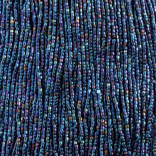 3 Cut 10/0 Beads Opaque Navy Blue Iris *Hank Tri-Cut Beads Preciosa