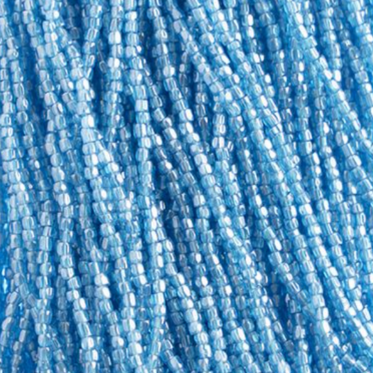 3 Cut 10/0 Beads Transparent Capri Blue Luster *Hank Tri-Cut Beads Preciosa