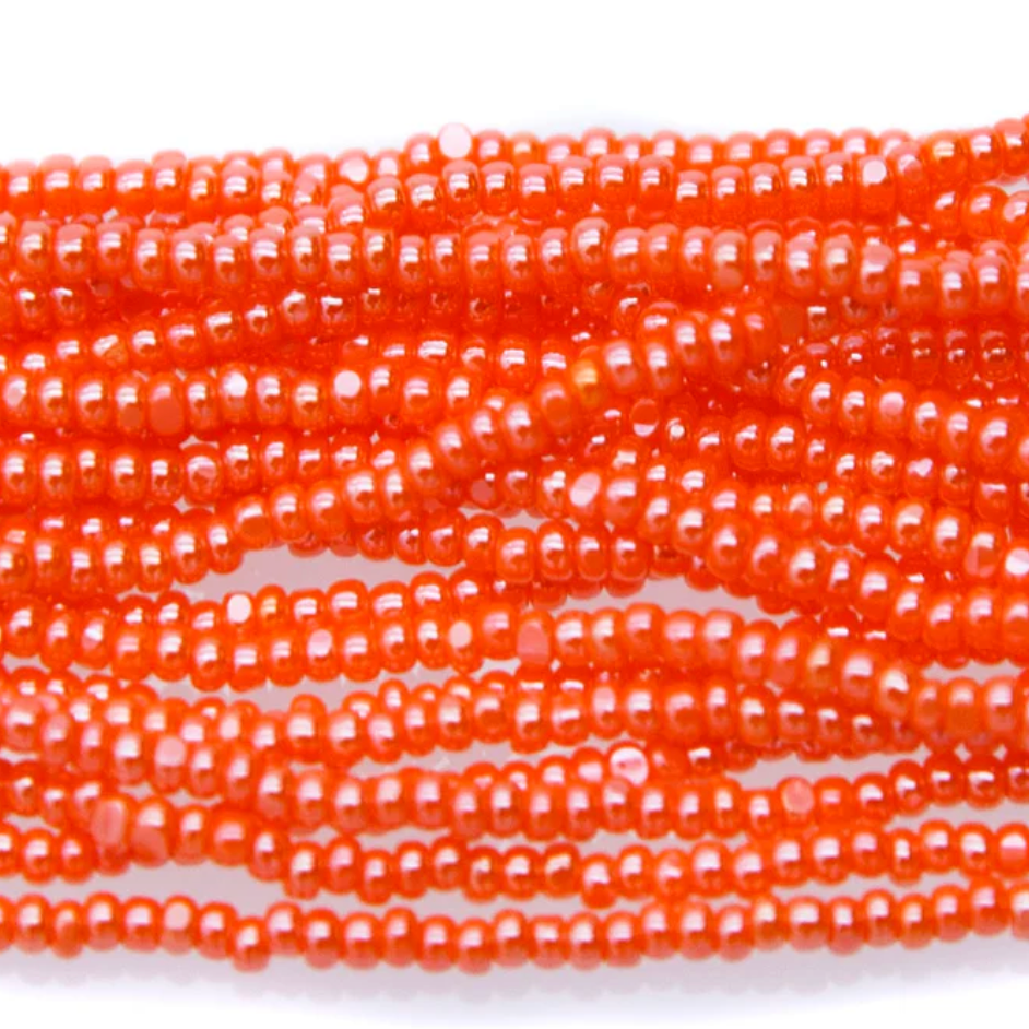 13/0 Charlotte Seedbeads - Sfinx LUSTER Orange *Hank 13/0 Seed Beads