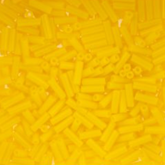 Czech Bugle Beads apx. 19g Vial #3 Opaque Gold Yellow John Beads