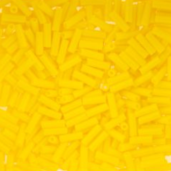 Czech Bugle Beads apx. 19g Vial #3 Opaque Lemon Yellow Sundaylace Creations & Bling