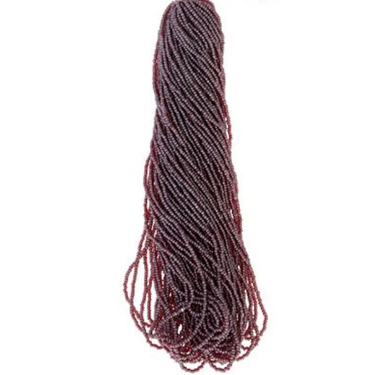 13/0 Charlotte Cut Czech Seed Bead - Transparent Garnet Luster (Short Hank) Czech Preciosa Charlotte Cut Seedbeads