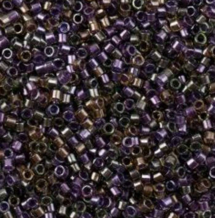 Delica 11/0 RD Sparkling Purple Colour Lined Mix (0991v) (5.2g) Miyuki Delica Beads