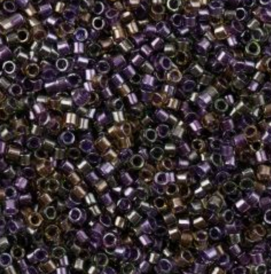 Delica 11/0 RD Sparkling Purple Colour Lined Mix (0991v) (5.2g)