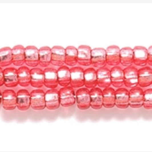 11/0 Ruby Silver Lined Dyed, Preciosa Seed Bead *Hank 11/0 Preciosa Seed Beads