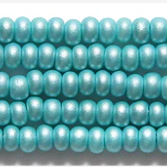 10/0 Silk Turquoise Blue, Preciosa Seed Bead *Hank 10/0 Preciosa Seed Beads
