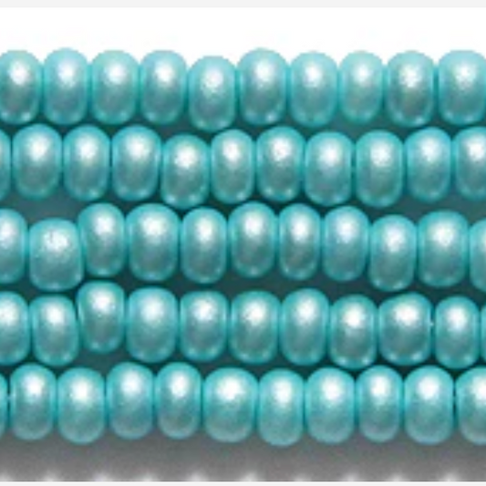 10/0 Silk Turquoise Blue, Preciosa Seed Bead *Hank 10/0 Preciosa Seed Beads