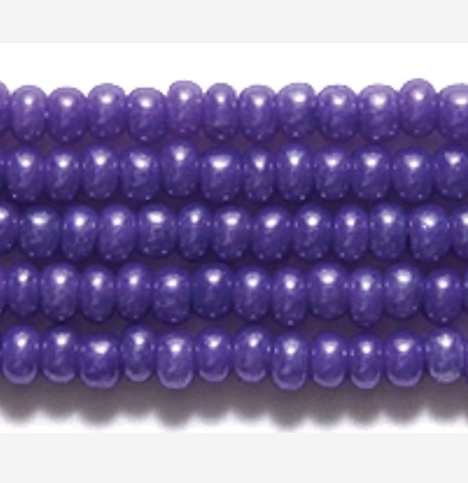 10/0 Purple On Alabaster Dyed, Preciosa Seed Bead *Hank 10/0 Preciosa Seed Beads