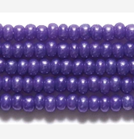 10/0 Purple On Alabaster Dyed, Preciosa Seed Bead *Hank 10/0 Preciosa Seed Beads