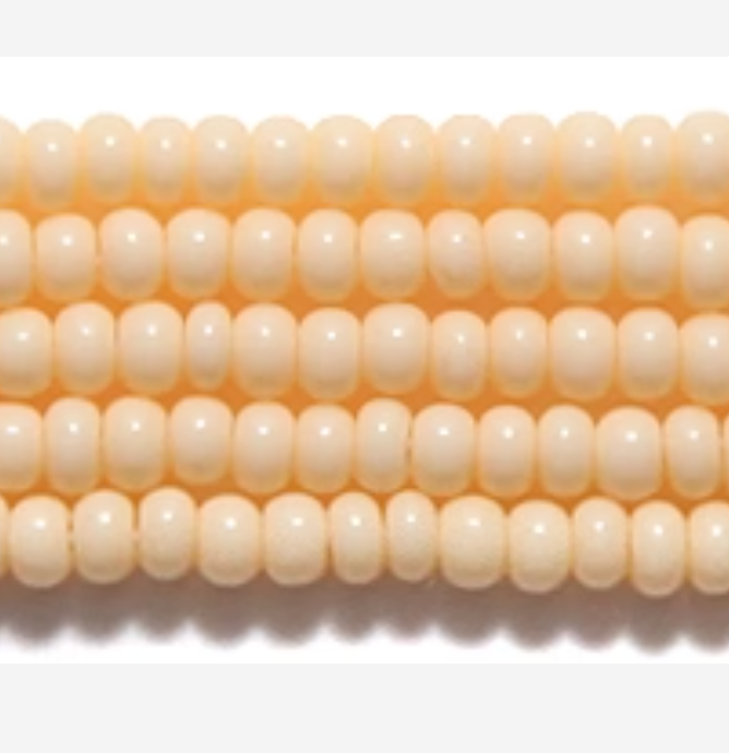 10/0 Orange Sorbet Sol Gel Opaque, Preciosa Seed Bead *Hank 10/0 Preciosa Seed Beads