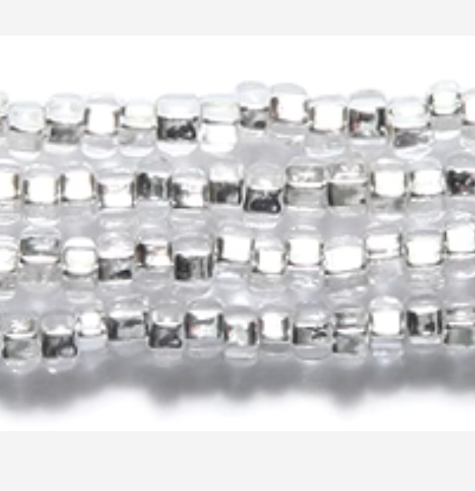 10/0 Crystal Silver Lined Crystal, Preciosa Seed Bead *Hank 10/0 Preciosa Seed Beads