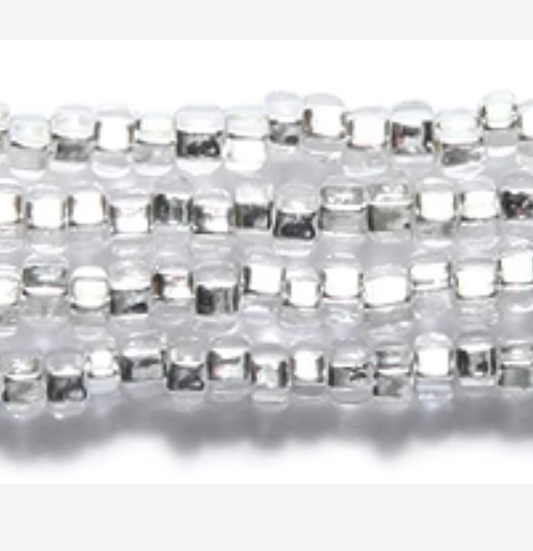 10/0 Crystal Silver Lined Crystal, Preciosa Seed Bead *Hank 10/0 Preciosa Seed Beads