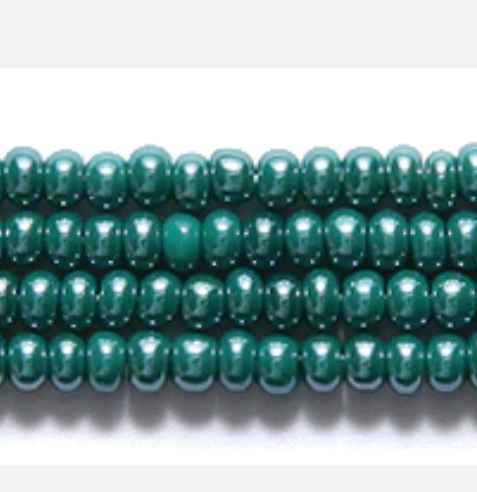 10/0 Dark Green Sfinx Dark Green, Preciosa Seed Bead *Hank 10/0 Preciosa Seed Beads