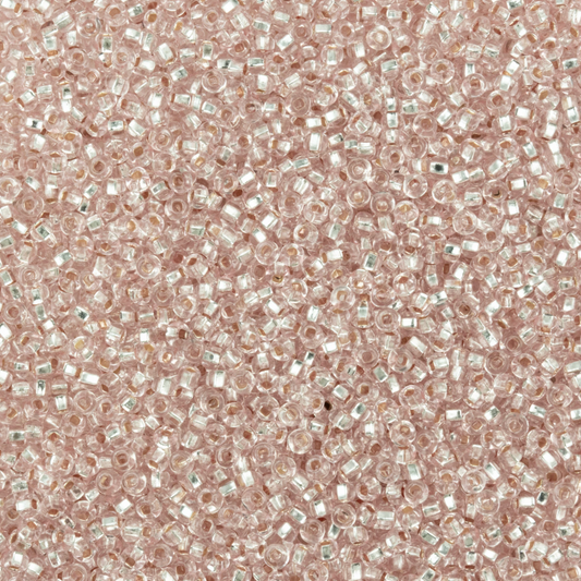 10/0 Blush Rose Pink Silver Lined, Preciosa Seed Beads 22g 10/0 Preciosa Seed Beads