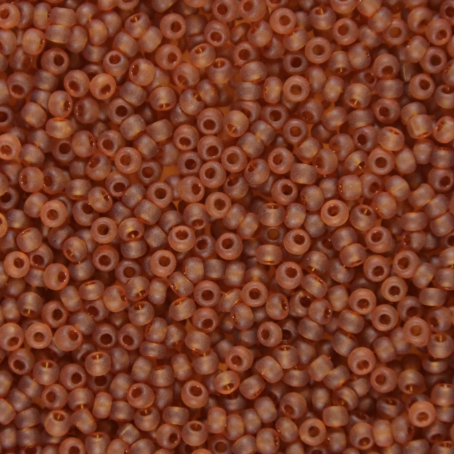 10/0 Cedar Medium Topaz Transparent Matte, Preciosa Seed Beads (22g) 10/0 Preciosa Seed Beads