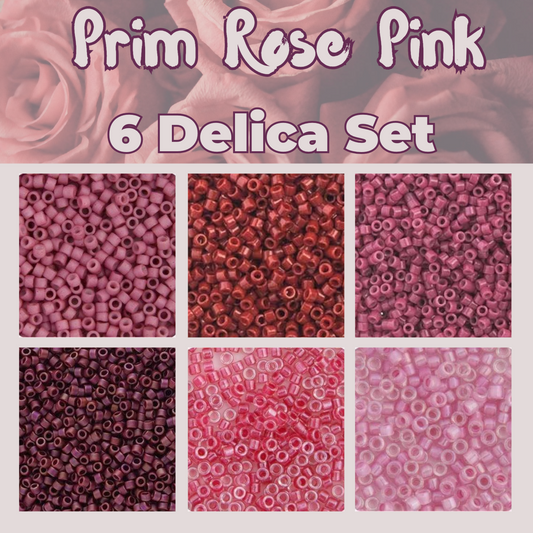 "Prim Rose Pink" 8 x 11/0 Delica Set (5.2g) Promotions Miyuki Delica Beads