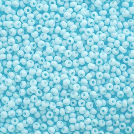 Close-up of light blue beads