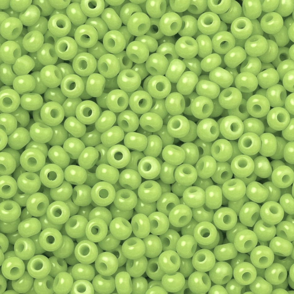 10/0 Pale Green Opaque, Preciosa Seed Beads 10/0 Preciosa Seed Beads