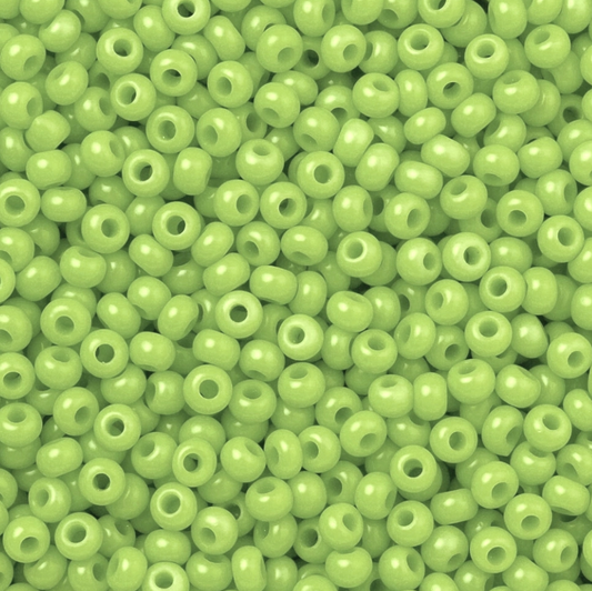 10/0 Pale Green Opaque, Preciosa Seed Beads 10/0 Preciosa Seed Beads