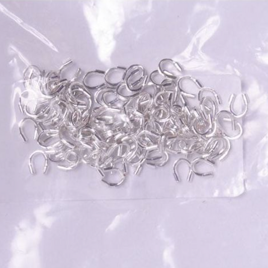 4*4mm Silver Wire Guardians, Metal Findings  (Lead Free/Nickel Free) *100pcs Sundaylace Creations & Bling