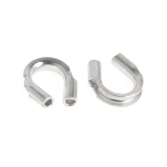 4*4mm Rhodium Silver Wire Guardians, Metal Findings  (Lead Free/Nickel Free) *100pcs, Basics Sundaylace Creations & Bling