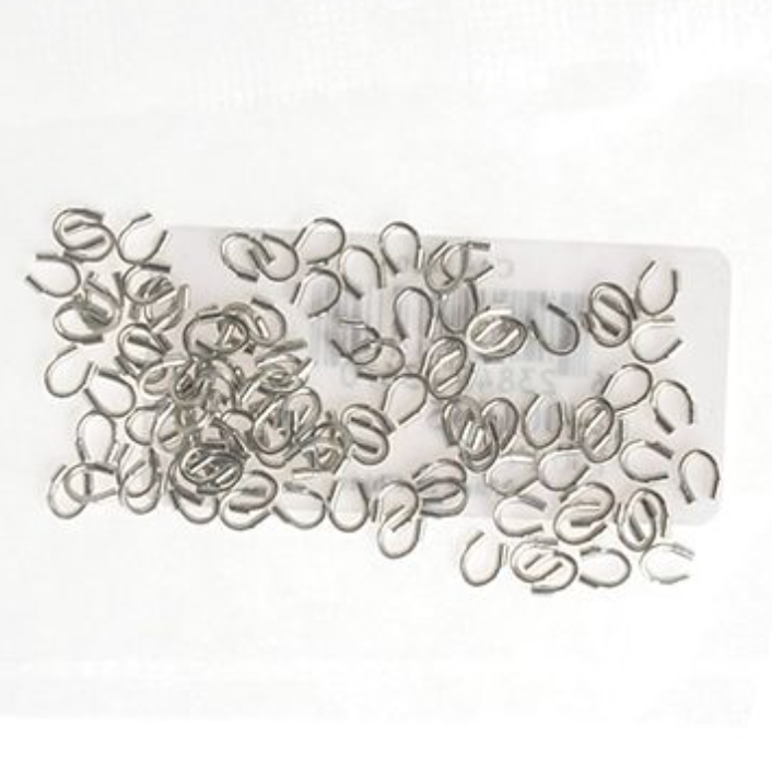 4*4mm Rhodium Silver Wire Guardians, Metal Findings  (Lead Free/Nickel Free) *100pcs, Basics Sundaylace Creations & Bling