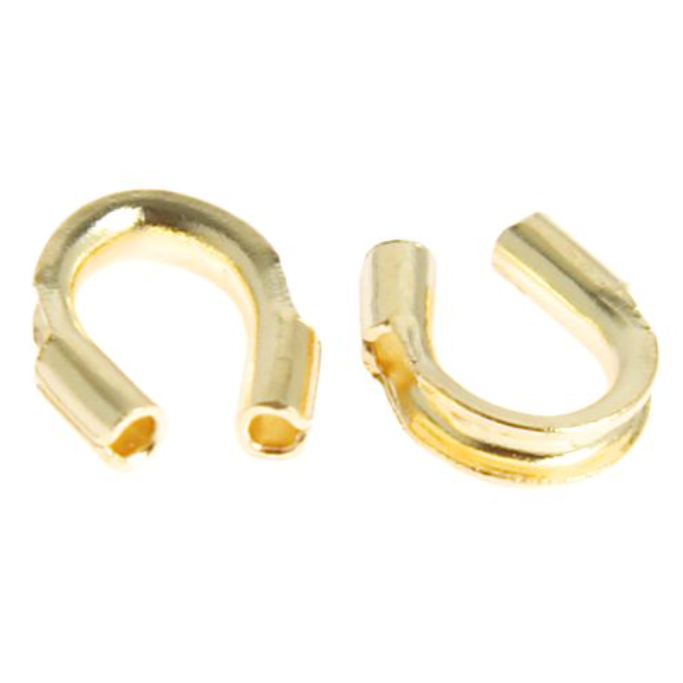 4*4mm Brass Gold Wire Guardians, Metal Findings  (Lead Free/Nickel Free) *100pcs, Basics Sundaylace Creations & Bling