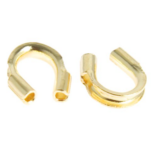 4*4mm Brass Gold Wire Guardians, Metal Findings  (Lead Free/Nickel Free) *100pcs, Basics Sundaylace Creations & Bling