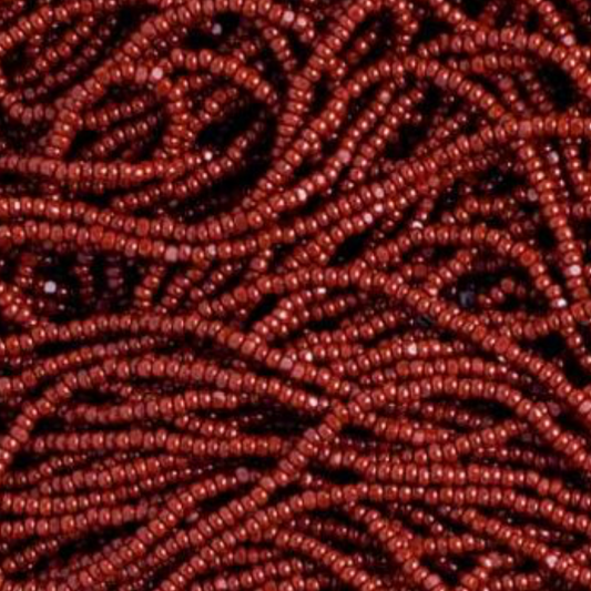 13/0 Charlotte Cut Czech Seed Bead - Brown Opaque *HANK Czech Preciosa Charlotte Cut Seedbeads