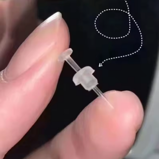 5*12mm Clear Hypoallergenic Plastic Posts,  Earring Findings  (50pcs) Plastic Rhinestone Banding Rope
