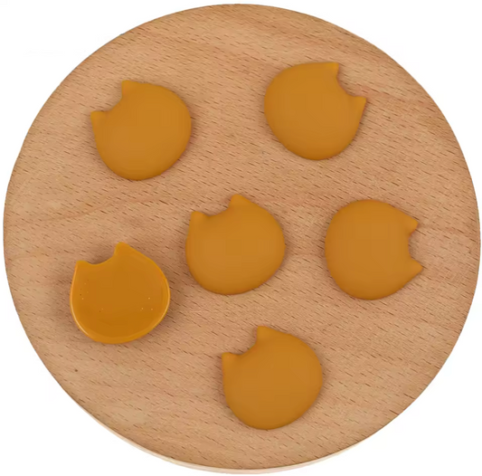 20mm Mustard Cat Shaped Matte Rubber Matte, Glue on, Resin Gem, (Sold in Pair) Resin Gems