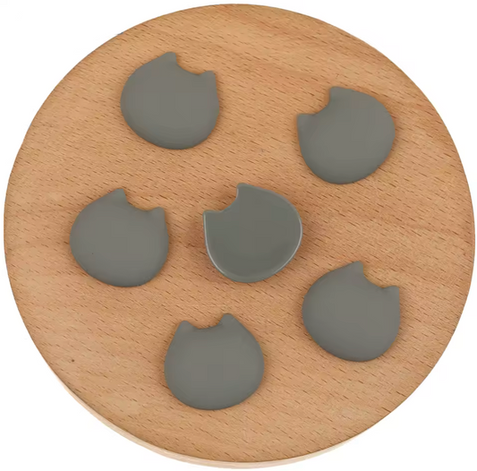 20mm Grey Cat Shaped Matte Rubber Matte, Glue on, Resin Gem, (Sold in Pair) Resin Gems