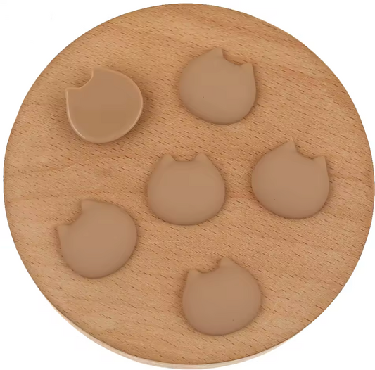 20mm Tan Cat Shaped Matte Rubber Matte, Glue on, Resin Gem, (Sold in Pair) Resin Gems