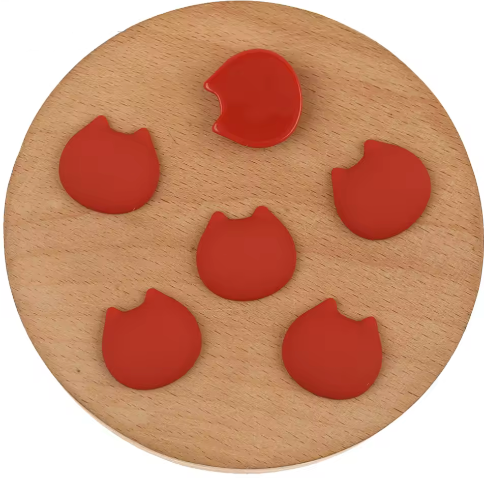 20mm Red Terra Cotta Cat Shaped Matte Rubber Matte, Glue on, Resin Gem, (Sold in Pair) Resin Gems