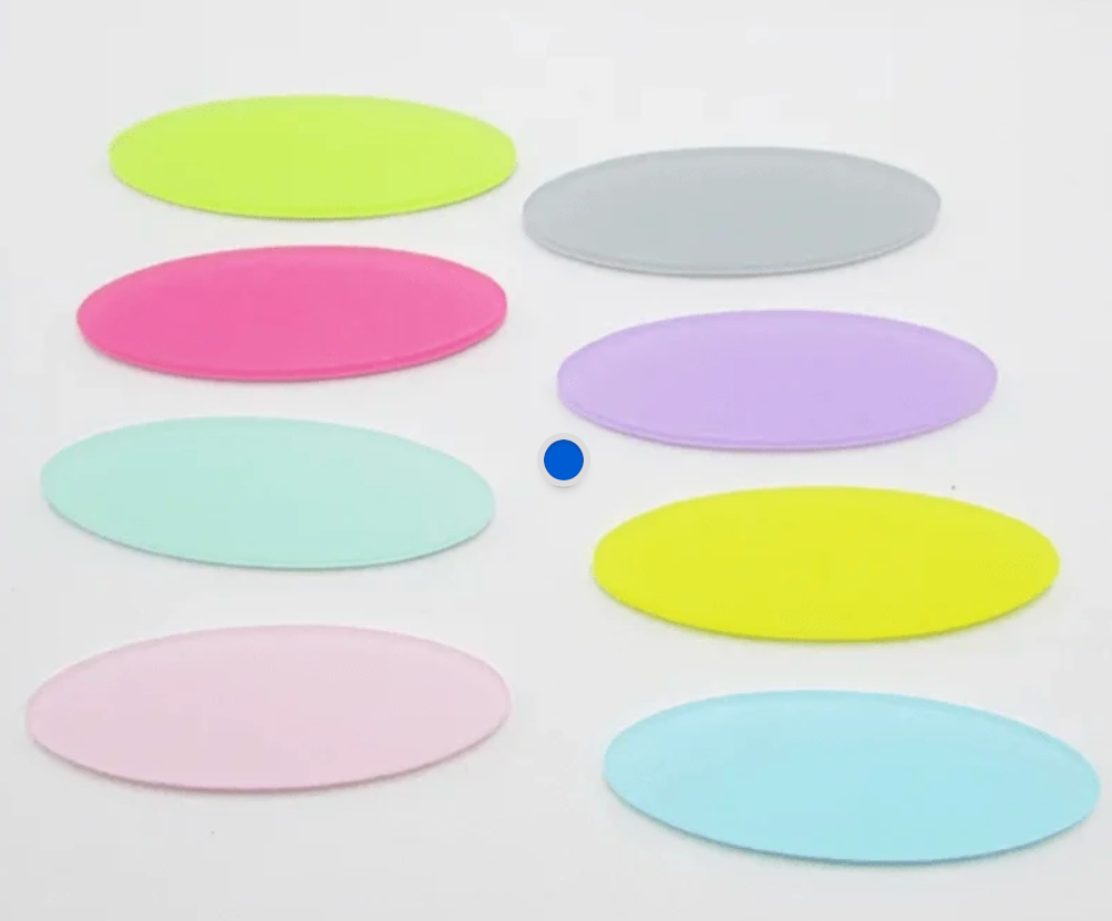 16*50mm Mint Green Pastel Easter Frosted Matte Long Oval, Sew On, Resin Gem, (Sold in Pair) Resin Gems
