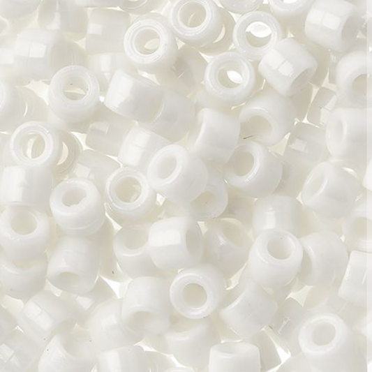 6mm Preciosa Glass Mini Crow Beads - Opaque White (1000pcs) 6/0 Pony Beads