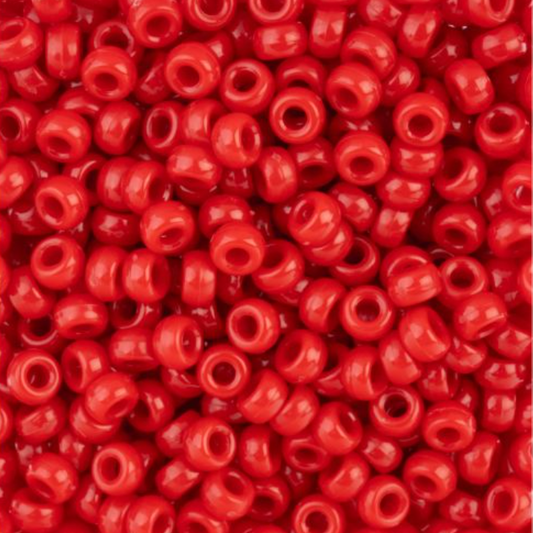 6mm Preciosa Glass Mini Crow Beads - Opaque Red (1000pcs) 6/0 Pony Beads