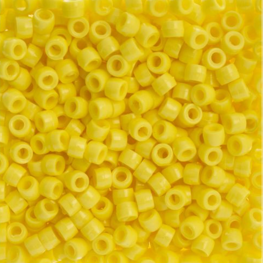 6mm Preciosa Glass Mini Crow Beads - Opaque Yellow (1000pcs) 6/0 Pony Beads