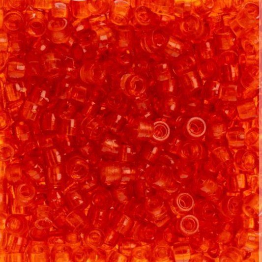 6mm Preciosa Glass Mini Crow Beads - Transparent Orange (1000pcs) 6/0 Pony Beads